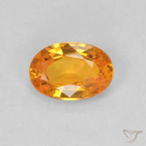 0.61ct Natural Laranja brilhante Safira, oval, VVS-VS