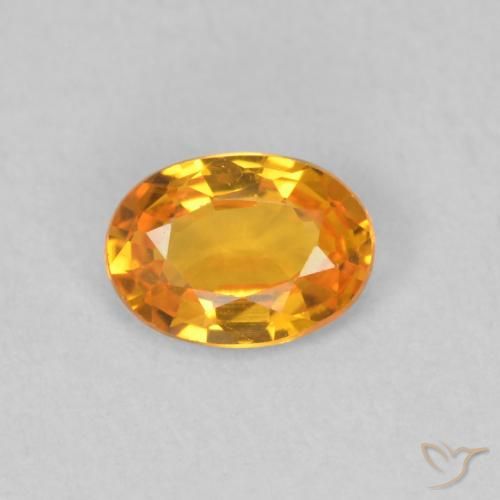 0.54ct Natural Laranja brilhante Safira, oval, VVS-VS