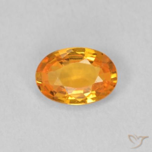 0.51ct Natural Laranja brilhante Safira, oval, VVS-VS