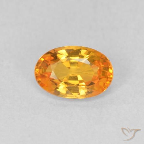 0.58ct Natural Laranja brilhante Safira, oval, VVS-VS
