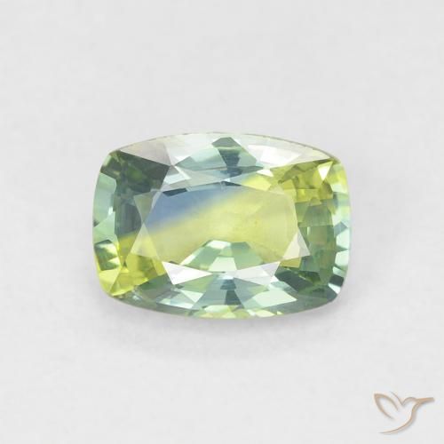 0.80ct Natural Multicolorido Safira, Almofada, VVS-VS