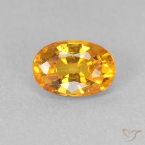 0.71ct Natural Laranja brilhante Safira, oval, VVS-VS