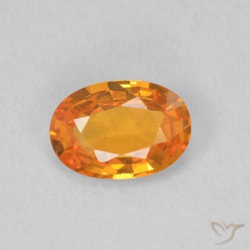 0.58ct Natural Laranja Médio Safira, oval, VVS, Photo A