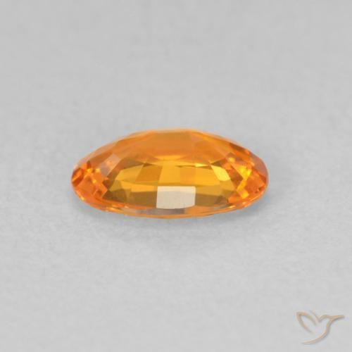 Safira Laranja Médio Natural 0.58ct, oval, VVS
