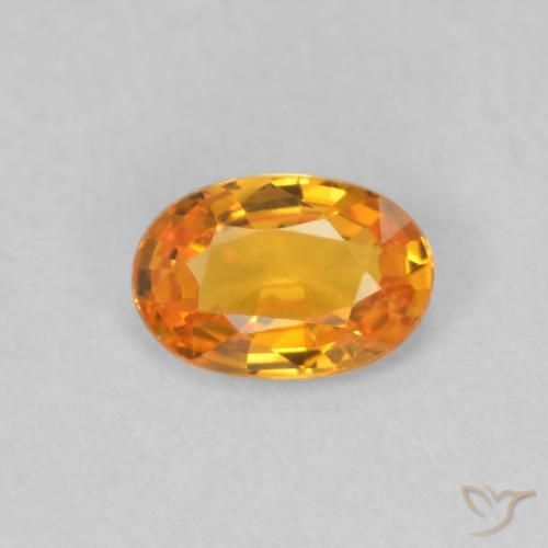 0.51ct Natural Laranja brilhante Safira, oval, VVS