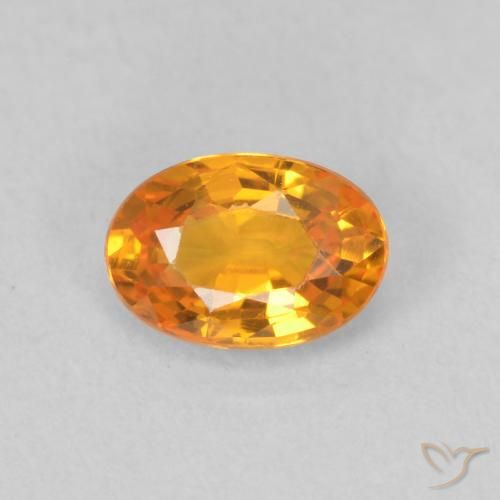 0.66ct Natural Laranja brilhante Safira, oval, VVS