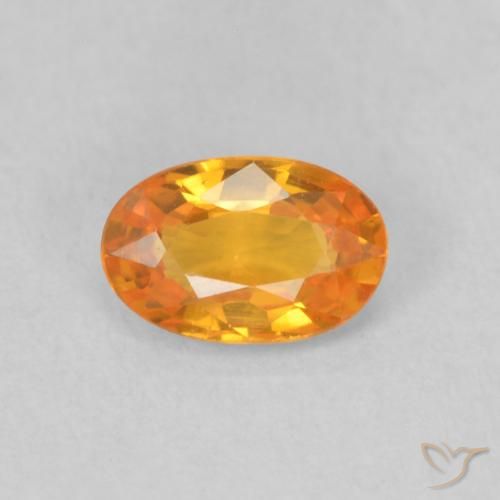 0.55ct Natural Laranja brilhante Safira, oval, VVS