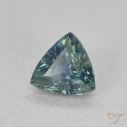 Safira Cerceta Natural 0.58ct, Trilhão, VVS-VS