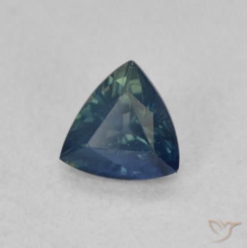 Safira Cerceta Natural 0.45ct, Trilhão, VVS-VS