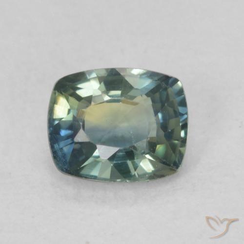 0.70ct Natural Multicolorido Safira, Almofada, VVS-VS