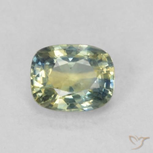 0.63ct Natural Multicolorido Safira, Almofada, VVS-VS