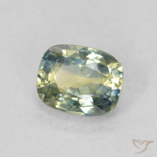 Safira Multicolorido Natural 0.63ct, Almofada, VVS-VS