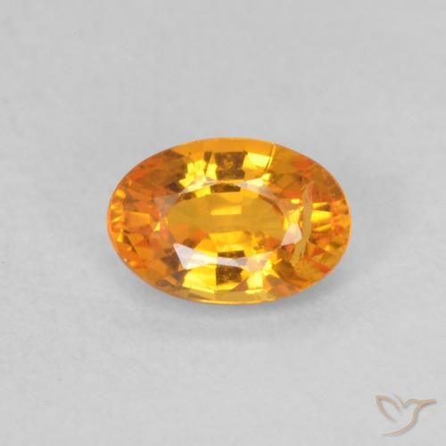 0.62ct Natural Laranja Médio Safira, oval, VS