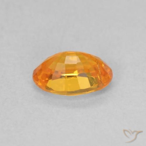 Safira Laranja Médio Natural 0.62ct, oval, VS