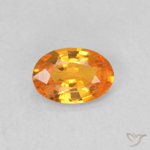 0.47ct Natural Laranja brilhante Safira, oval, VS
