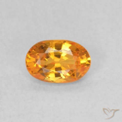 0.52ct Natural Laranja brilhante Safira, oval, VVS-VS