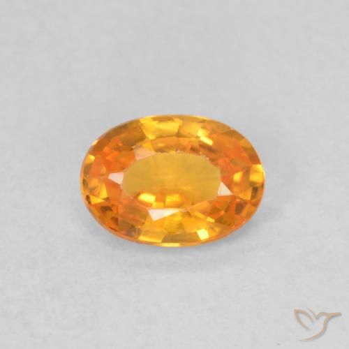 0.55ct Natural Laranja brilhante Safira, oval, VVS-VS