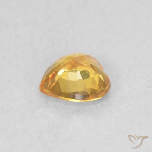 Safira Medium Dark-Golden Natural 0.39ct, Coração, VS