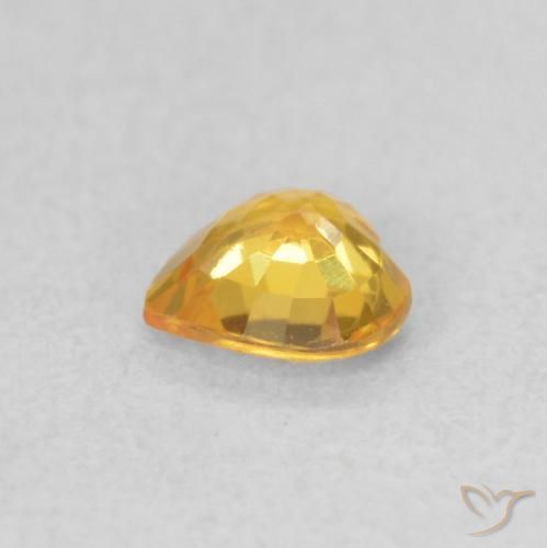 Safira Dourado Natural 0.40ct, Coração, VS
