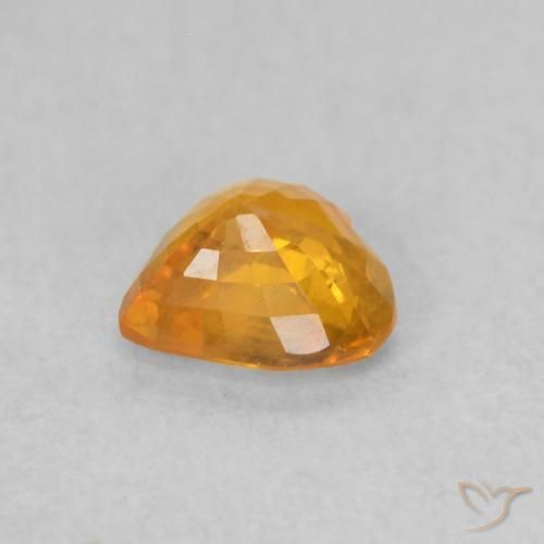 Safira Laranja Médio Natural 0.48ct, Coração, VS