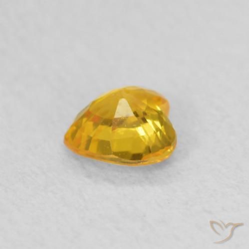 Safira ouro médio Natural 0.39ct, Coração, VS