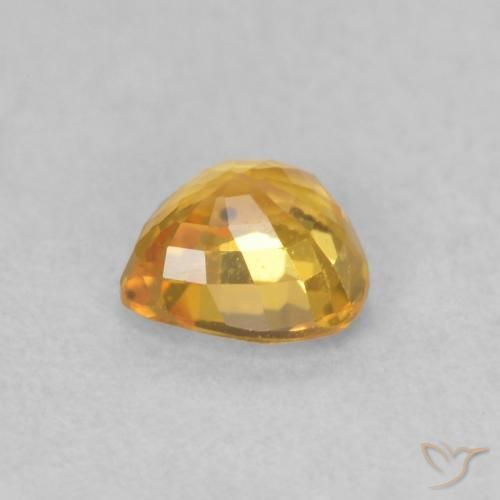 Safira Dourado Escuro Natural 0.50ct, Coração, VS