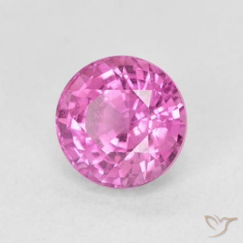 Safira Rosa escuro Natural 2.54ct, Redondo, VVS-VS