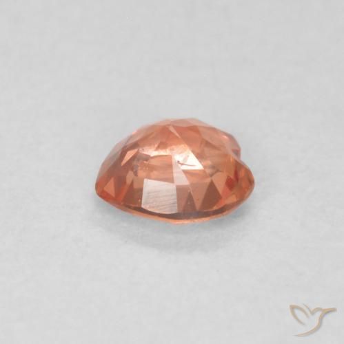 Safira Laranja Médio Natural 0.34ct, Coração, VS