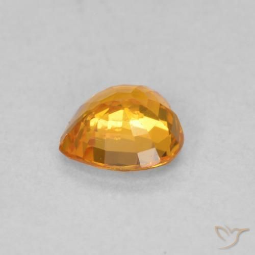 Safira mel de laranja Natural 0.44ct, Coração, VS