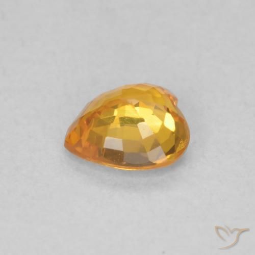 Safira damasco laranja Natural 0.43ct, Coração, VS