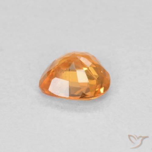 Safira Laranja Intenso Natural 0.37ct, Coração, VS