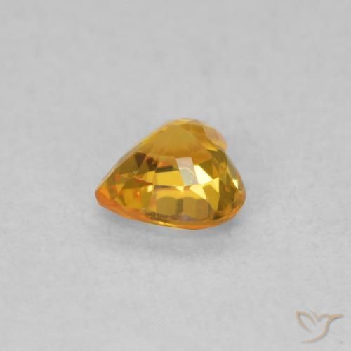 Safira Laranja brilhante Natural 0.34ct, Coração, VS