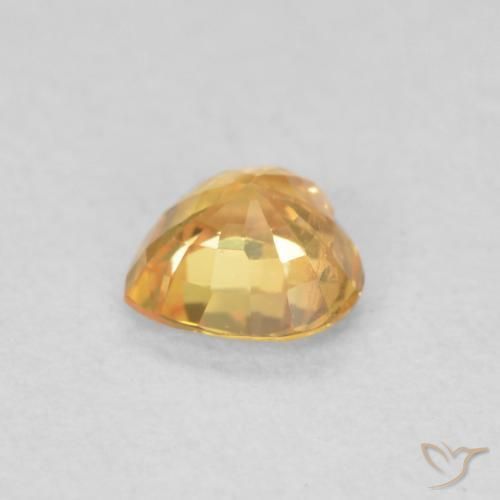 Safira Laranja claro-dourado Natural 0.43ct, Coração, VS