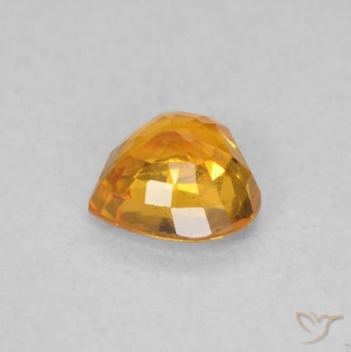 Safira Laranja brilhante Natural 0.48ct, Coração, VS