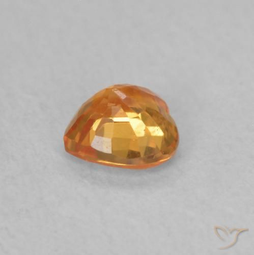 Safira damasco laranja Natural 0.40ct, Coração, VS