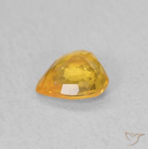 Safira Laranja-Ouro Natural 0.41ct, Coração, VS