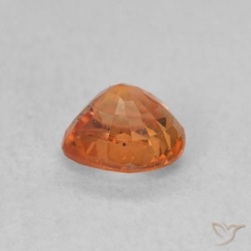 Safira fogo laranja Natural 0.53ct, Coração, VS