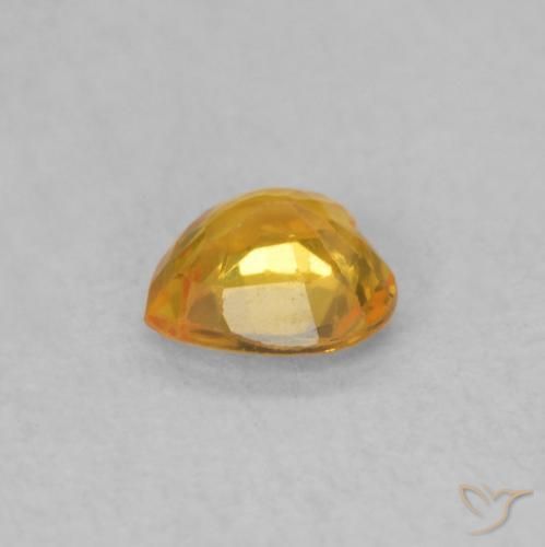 Safira Laranja Médio Natural 0.32ct, Coração, VS