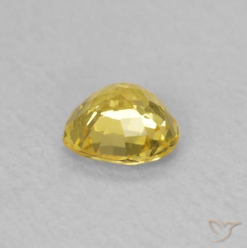Safira Amarelo Toscana Natural 0.39ct, Coração, VS