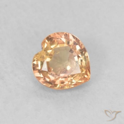 Safira Cidra de Laranja Natural 0.46ct, Coração, VS
