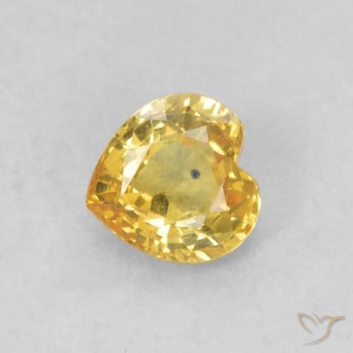 Safira Dourado Natural 0.49ct, Coração, VS