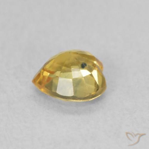 Safira Dourado Natural 0.49ct, Coração, VS