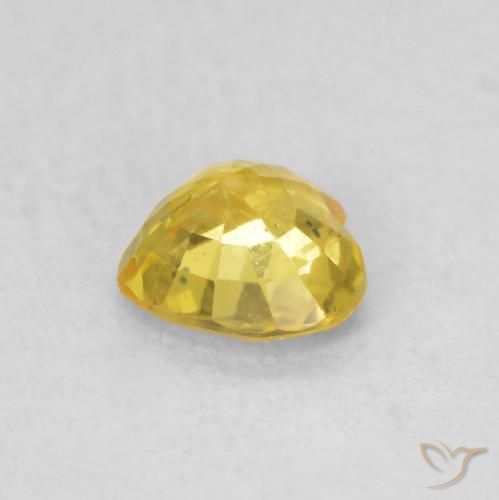 Safira amarelo médio Natural 0.50ct, Coração, VS