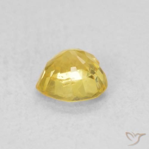 Safira amarelo médio Natural 0.49ct, Coração, VS