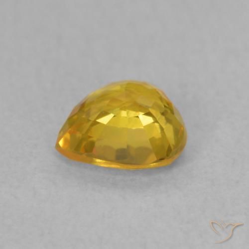 Safira Dourado Natural 0.48ct, Coração, VVS-VS
