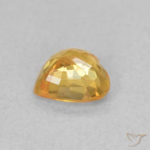 Safira Laranja-Ouro Natural 0.46ct, Coração, VVS-VS