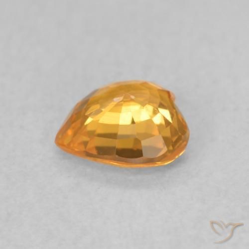 Safira damasco laranja Natural 0.45ct, Coração, VVS-VS