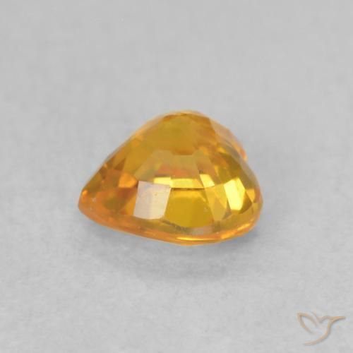 Safira damasco laranja Natural 0.55ct, Coração, VVS-VS