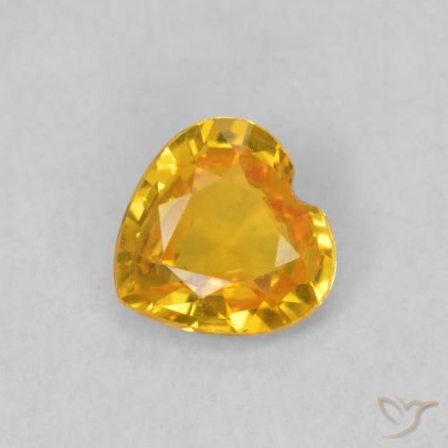 0.39ct Natural ouro brilhante Safira, Coração, VVS-VS