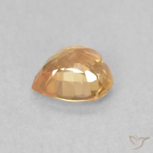 Safira Dourado Natural 0.44ct, Coração, VVS-VS